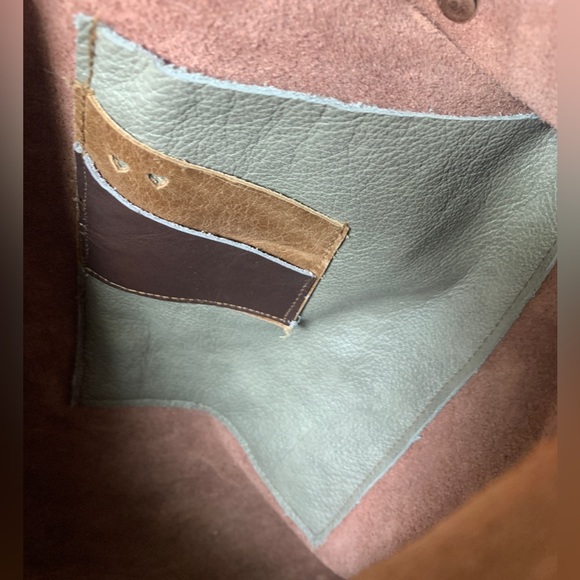 B.A.G. Leather Fur Handbag Satchel - Picture 6 of 8